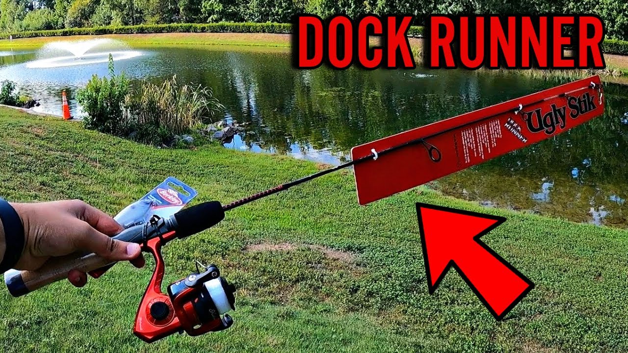 UGLY STIK DOCK RUNNER CHALLENGE! Catching BIG BASS on DOCK RUNNER FISHING ROD! RICHMOND VA FISHING!