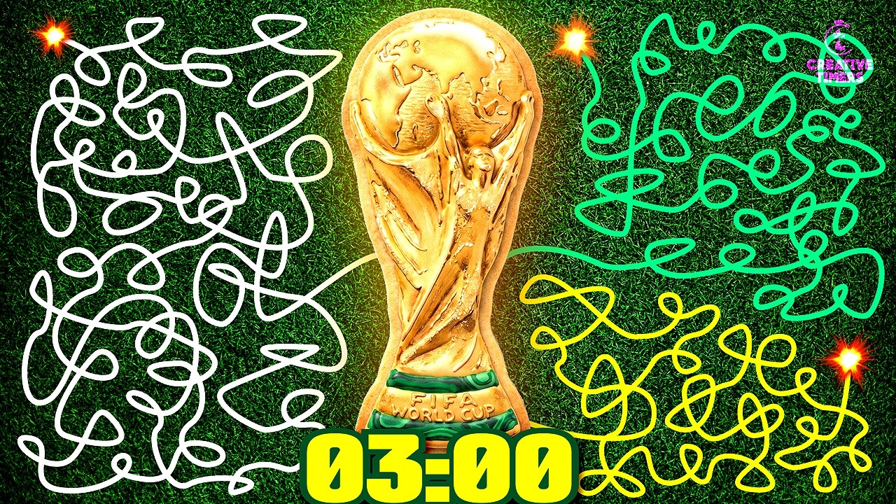 3 MINUTE Timer - WORLD CUP TROPHY (COOKIE BOMB) 🏆​⚽​​ Classroom Countdown with Music