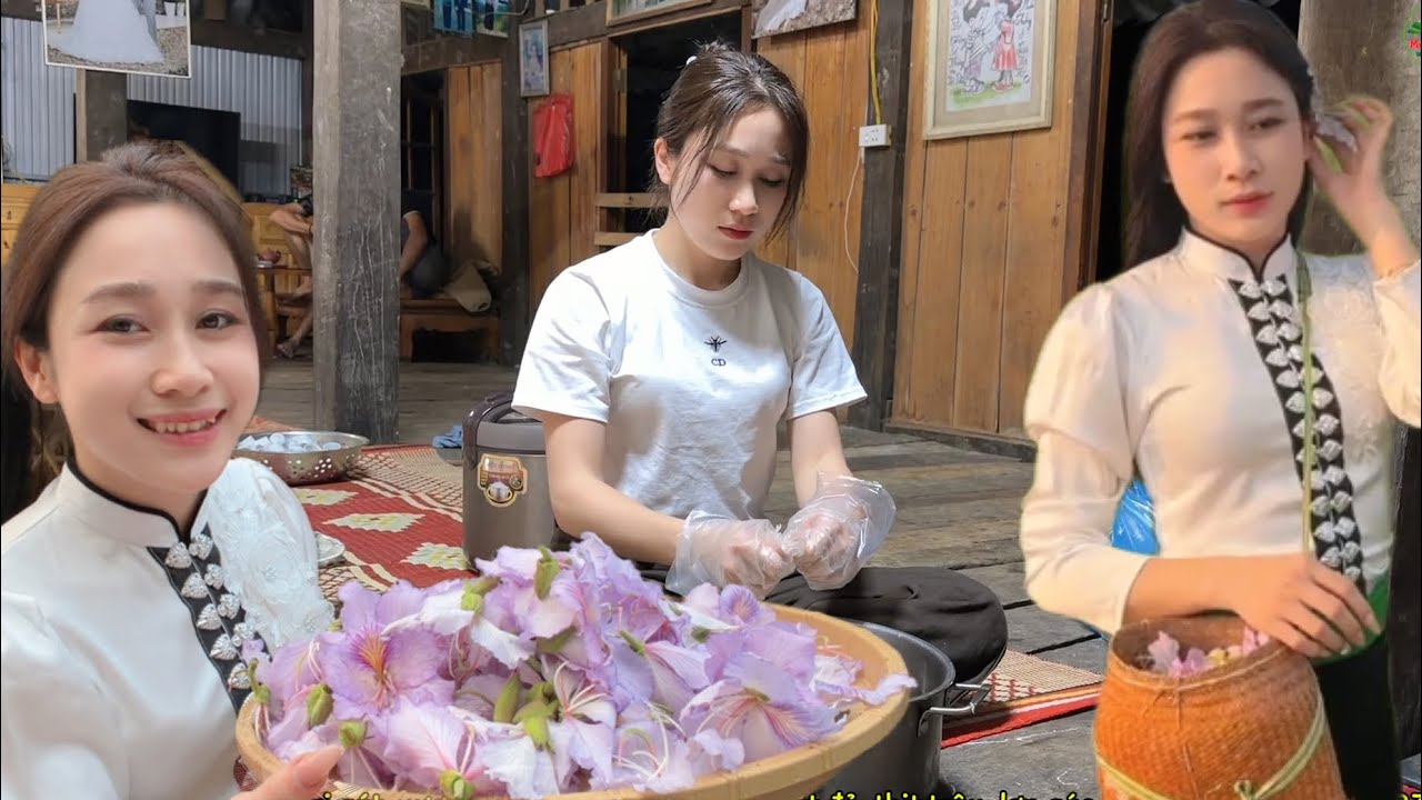 Lần Đầu Mẩy Thùy Đi Hái Hoa Ban Ở Cánh Đồng Mường Lò – Chợ Mường Lò Có Gì Ngon?