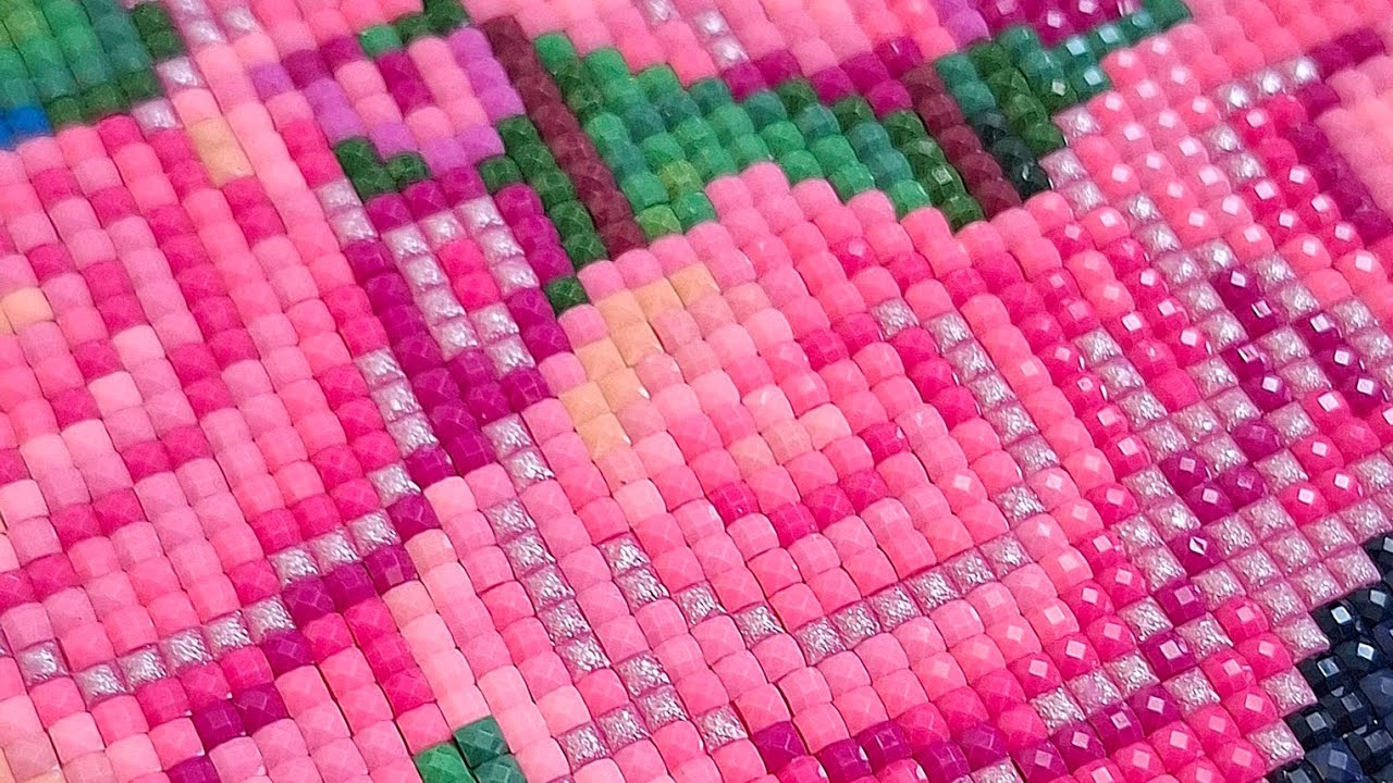 Diamond Painting ASMR - Relaxing & Satisfying - No Talking - Real Speed - Oraloa Island of Arts 