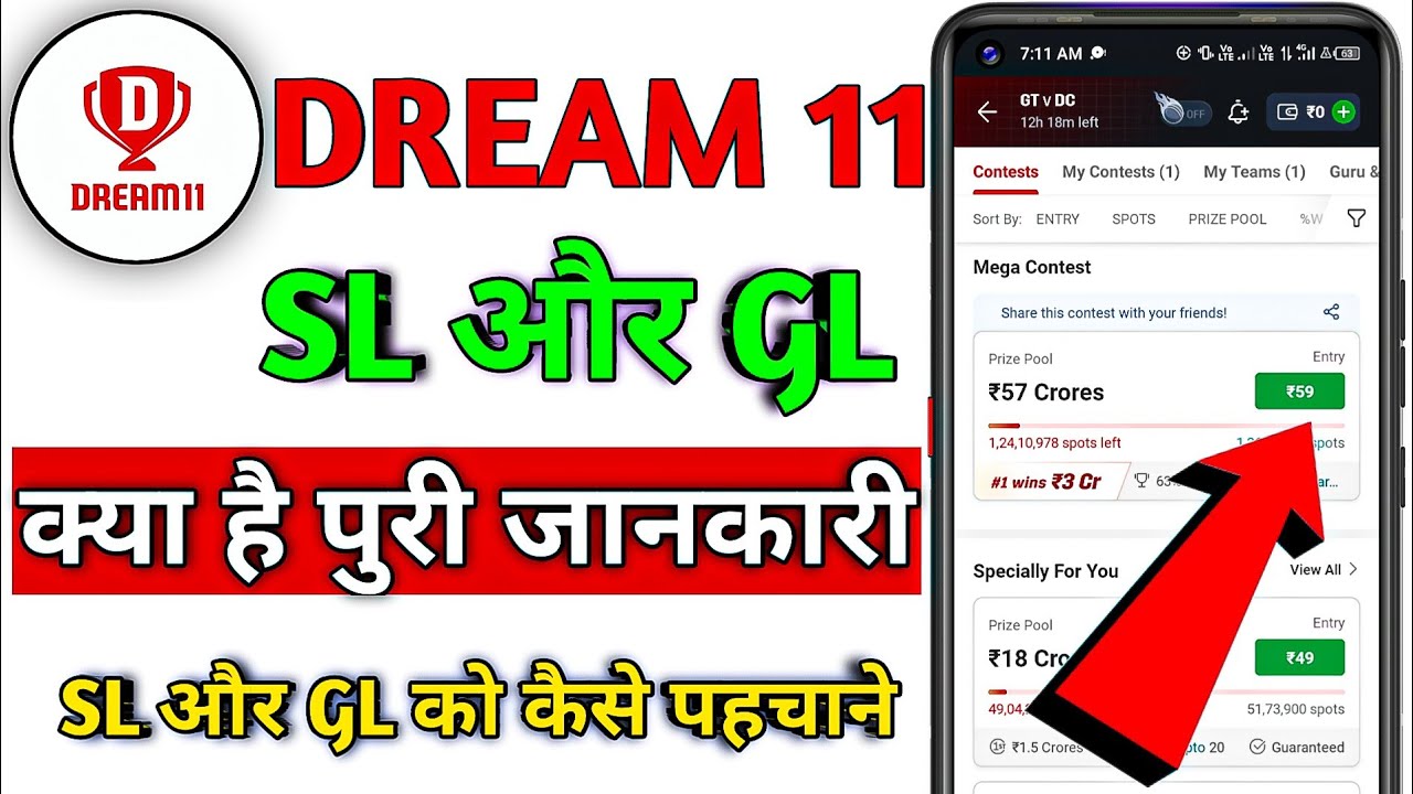 How to know Dream 11 Small League (SL) or Grand League (GL) | What is SL or GL? Complete information