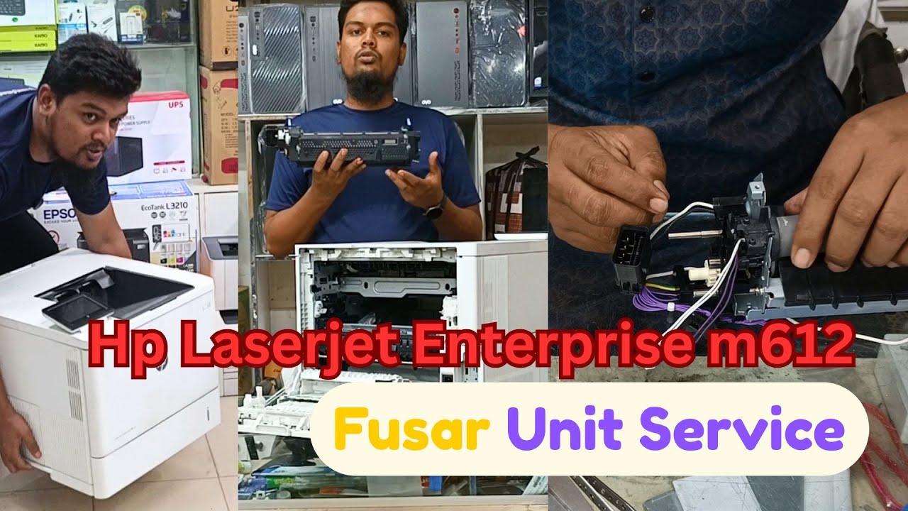 hp laserjet enterprise m612 disassembly | Fuser film Replacement
