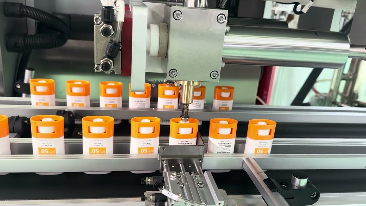 2 nozzles Sunscreen stick diving hot filling machine/SPF stick tube bottom filling machine