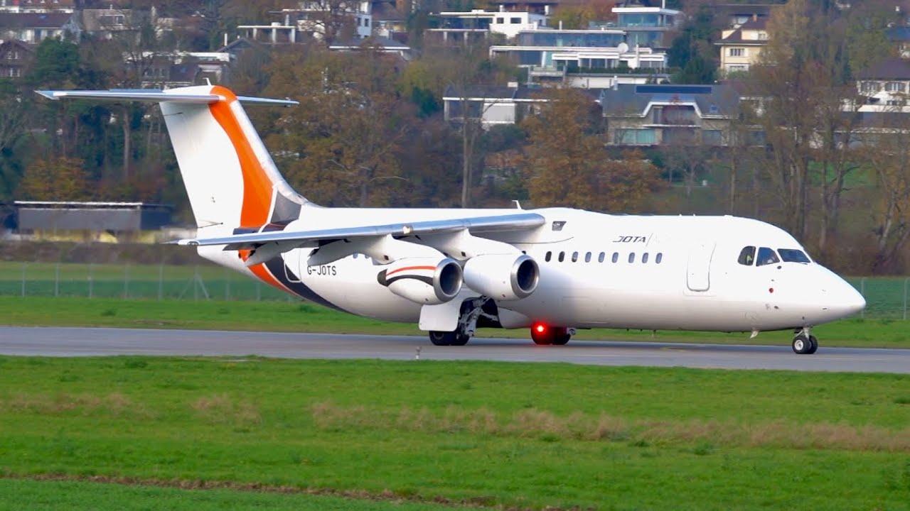 JOTA Aviation Avro RJ100 G-JOTS Take-Off