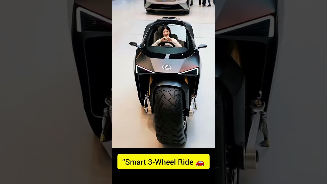 Взгляните на этот потрясающий трёхколёсный мотоцикл! 🚗 #ytshorts #viralcar