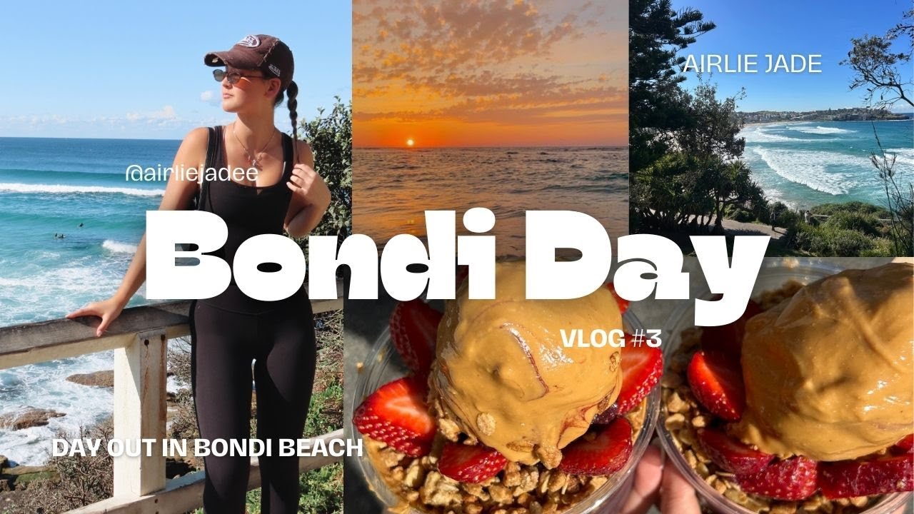 DAY IN BONDI! Beach walk, Shopping, Matcha, Acai etc. 🍯🍉🛍️
