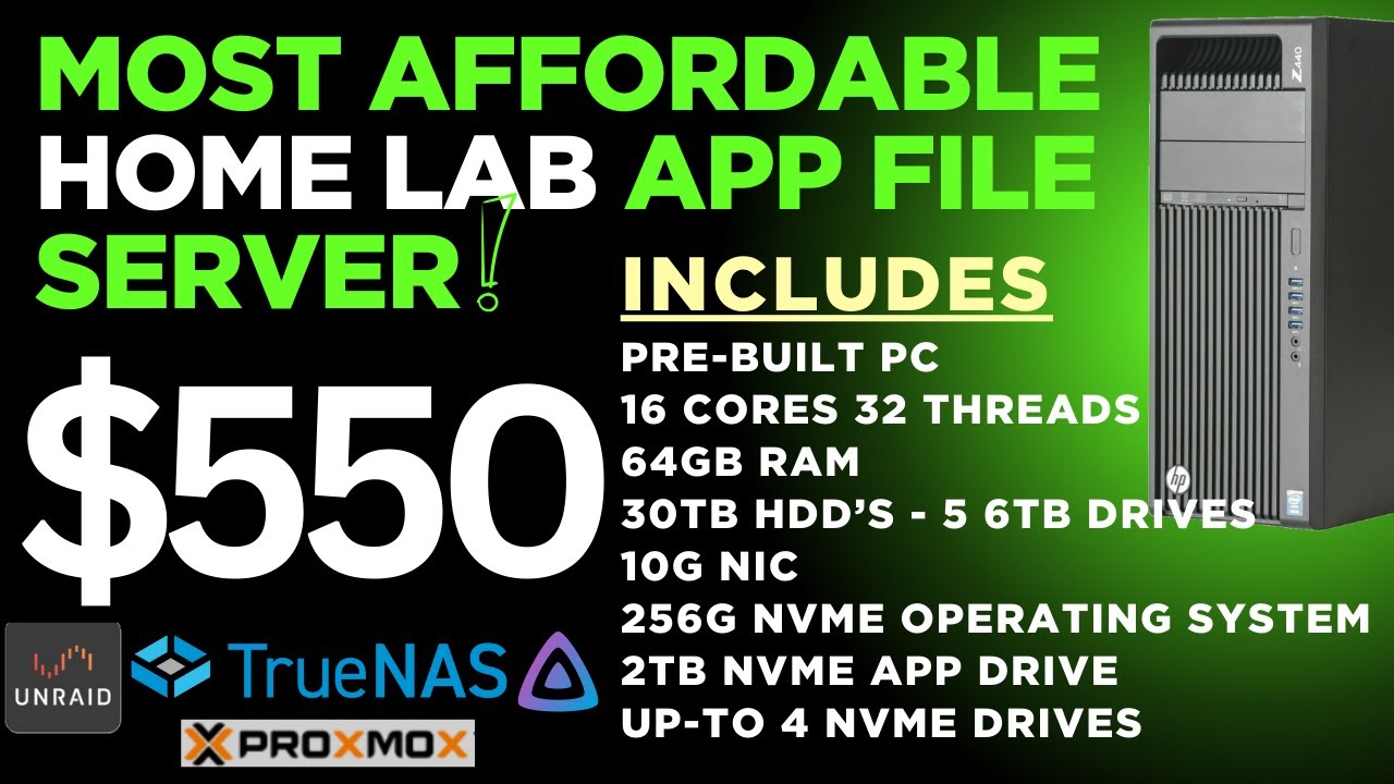 MOST AFFORDABLE & Powerful Home Lab App File Server! $550