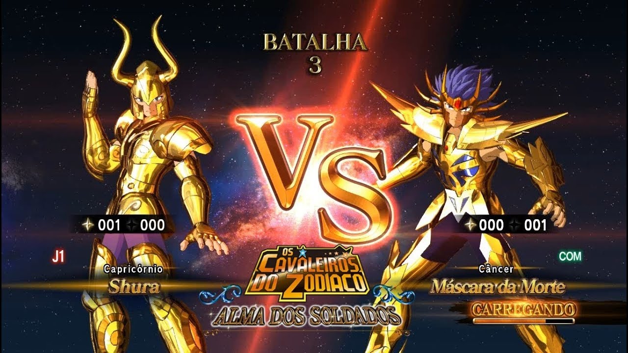 CDZ Alma dos Soldados - Shura de Capricórnio vs Máscara da Morte de Câncer - Dublado PT-BR