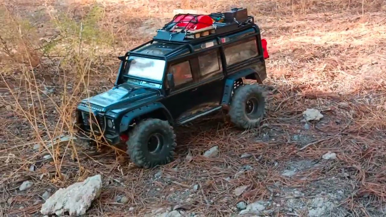 Escapada Crawler RC con el Land Rover Defender Traxxas Trx-4.