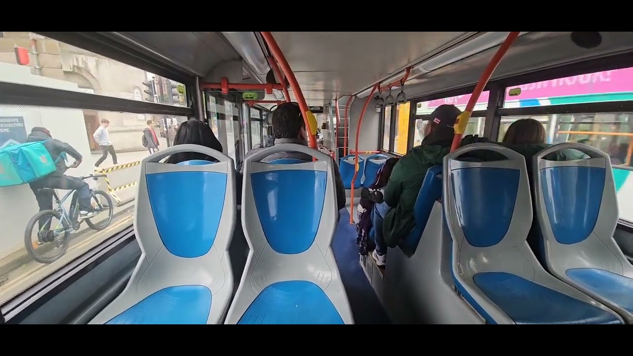 (V158 MEV 2702) Coastliner buses Dennis Trident Alx400 Manchesters open top bus route SMT