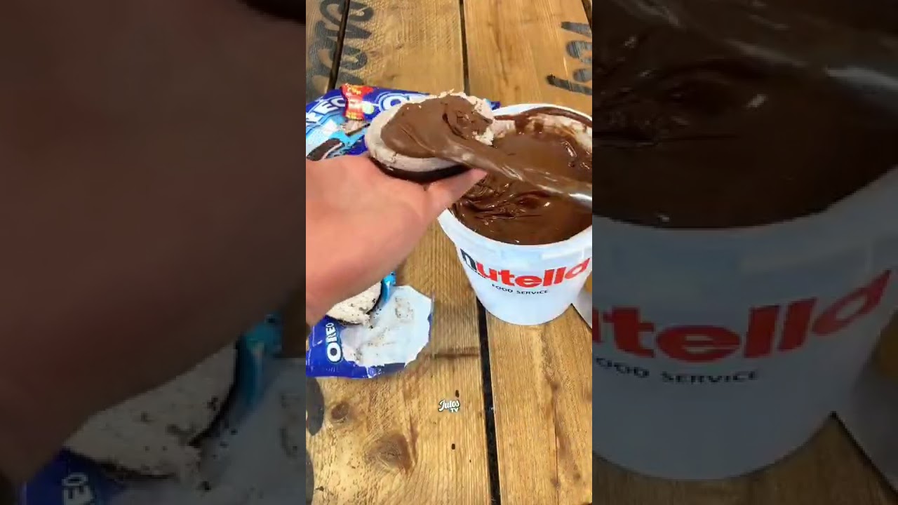 Nutella & Oreo Chocolate Mixing