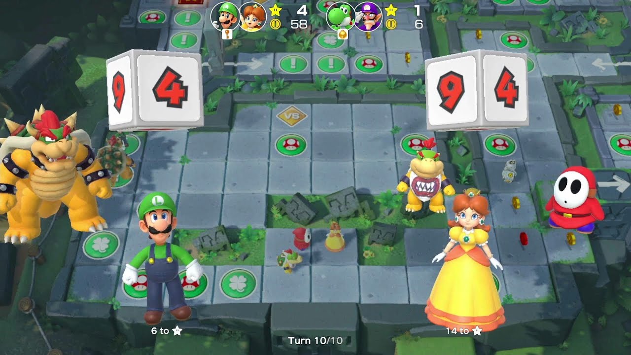 Super Mario Party - Partner Party - #30: Domino Ruins Treasure Hunt - Luigi, Daisy, Yoshi, Waluigi