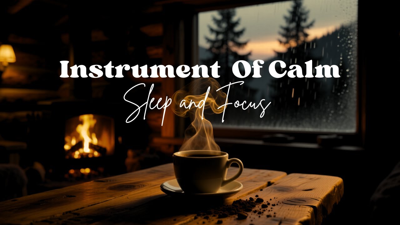 Cozy Jazz & Rain Ambience — Relaxing Smooth Jazz with Fireplace Sounds for Study & Sleep