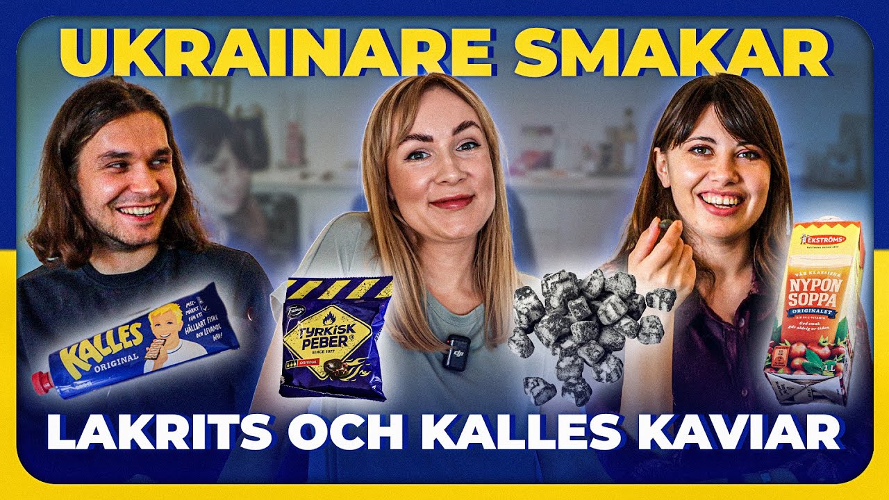 Ukrainare provsmakar Lakrits och Kalles Kaviar
