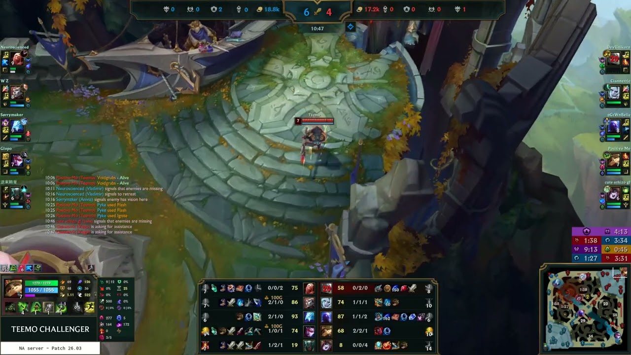 Teemo Carry vs Vayne - NA Master Patch 26.03