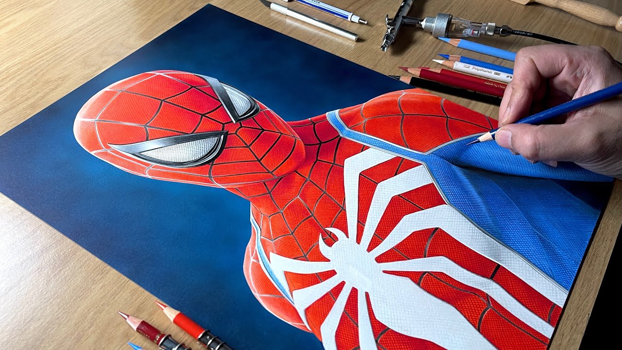 Spider-Man 2 Drawing | Crazy Realistic PS5 Art Time-Lapse!