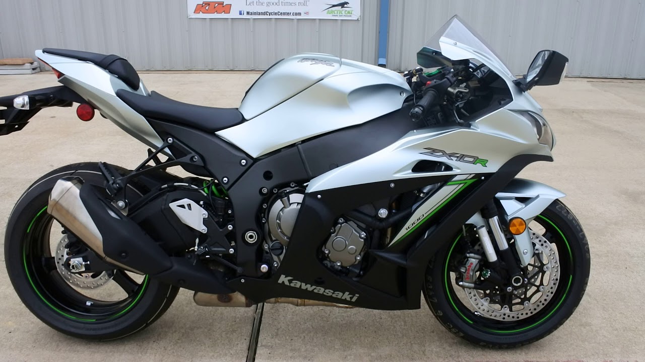 2018 Kawasaki Ninja ZX10R ABS Metallic Matte Fusion Silver Overview and Review