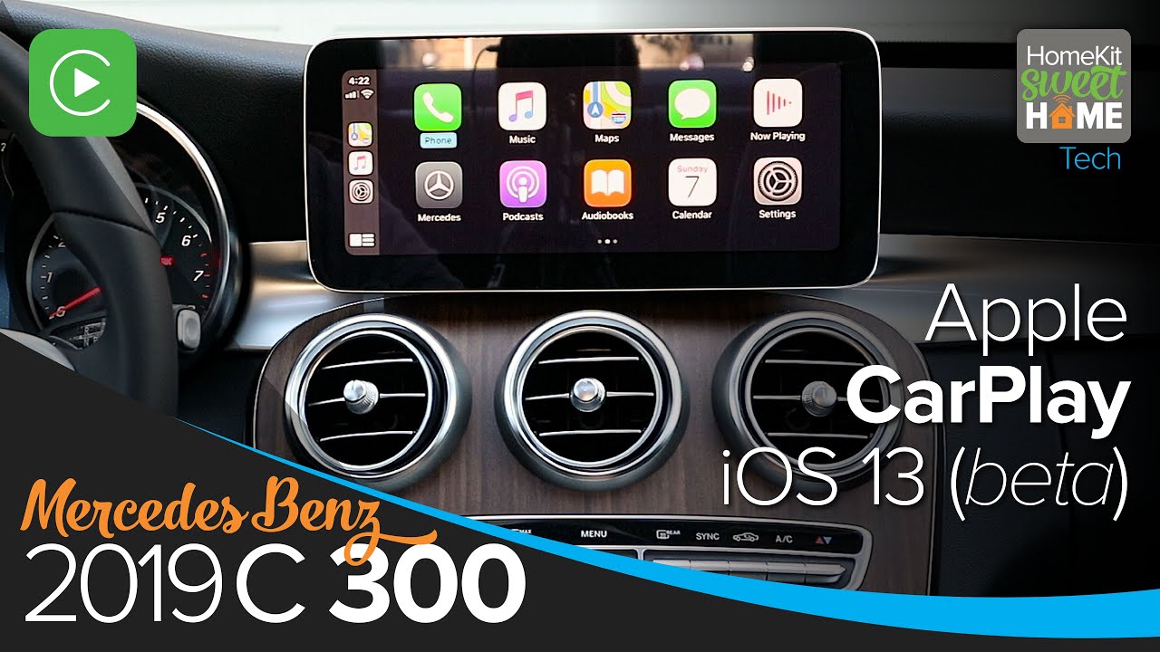 Apple CarPlay в Mercedes-Benz C300 2019 года