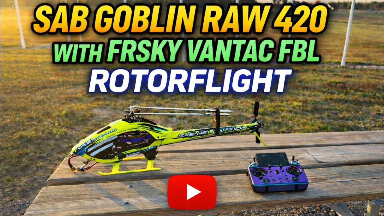 Flying my Sab Gobling Raw 420 after switching from Brain2 to FrSky Vantac- Rotorflight =SMOOTH!! 🔥 