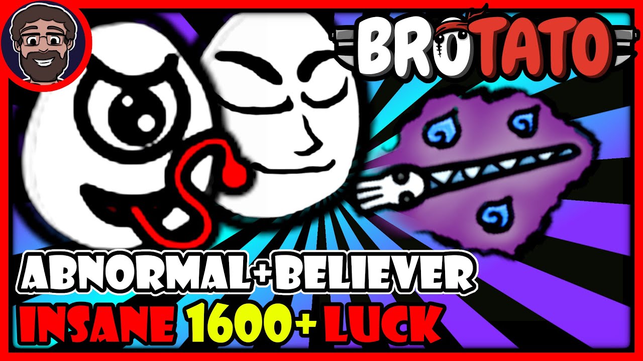 1600+ Luck with Abnormal + Believer! CRAZY GOOD Run! | Brotato: Modded