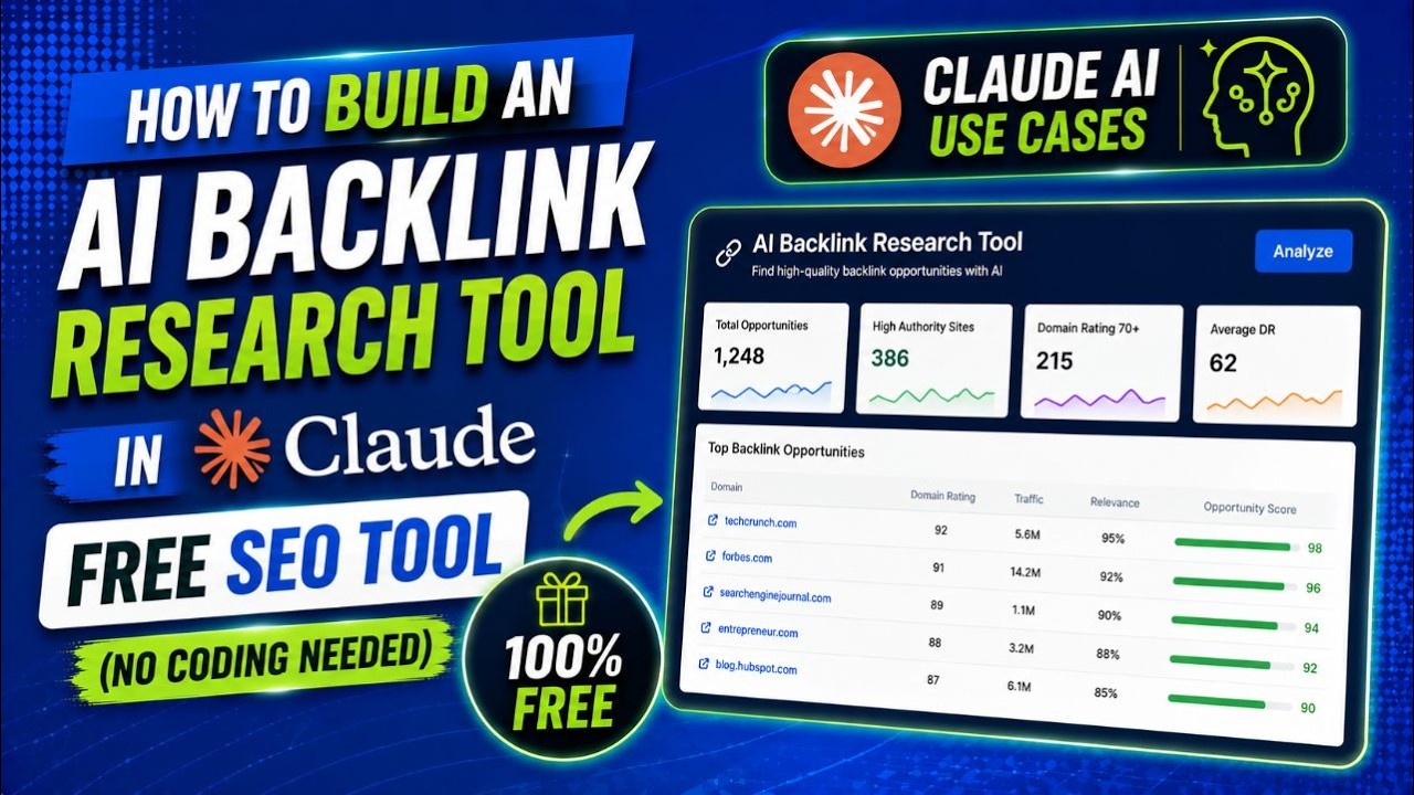 Создайте машину для исследования обратных ссылок в Claude | Полностью бесплатный SEO-инструмент