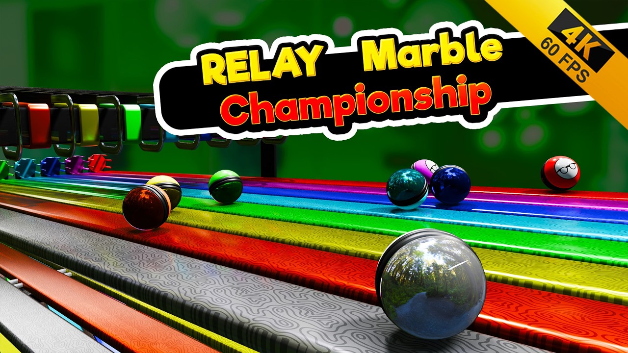 Relay Championship League | 8 Marbles Team Race – 3D Marble Race