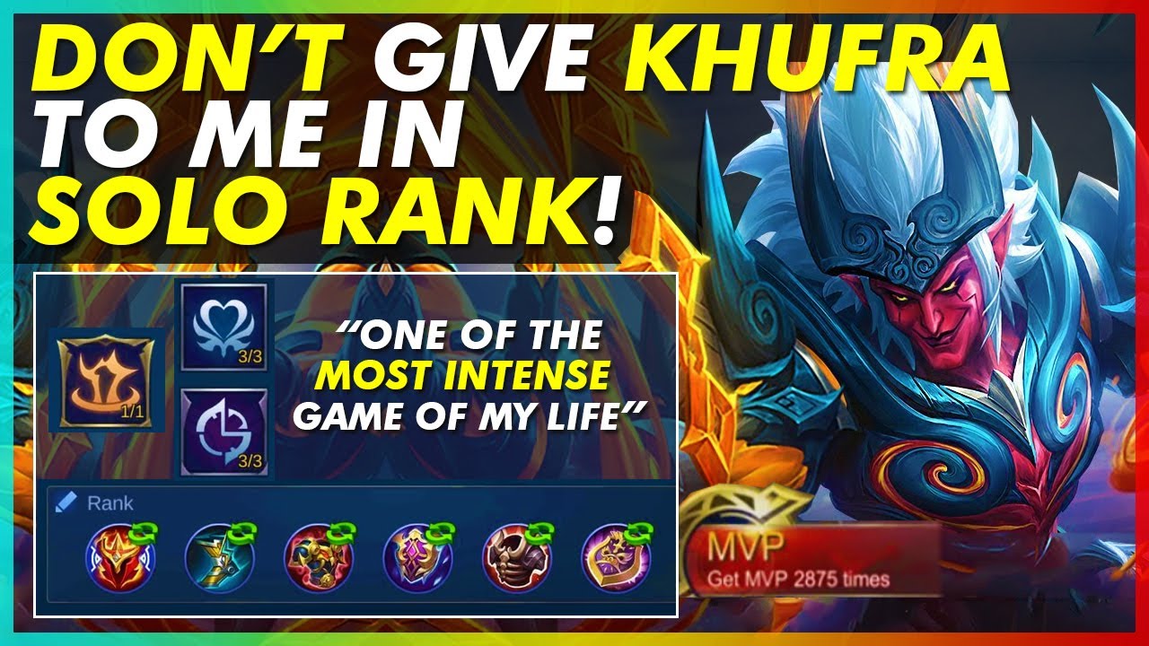 INTENSE SOLO RANK GAME | MVP KHUFRA BEAST MLBB