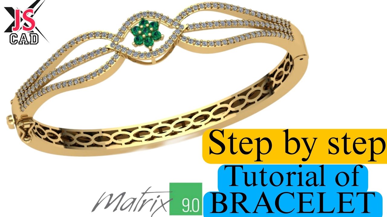 Bracelet tutorial step by step ll how to make jeweley Bracelet 3D modelingll Matrix 9 /#tutorial/01