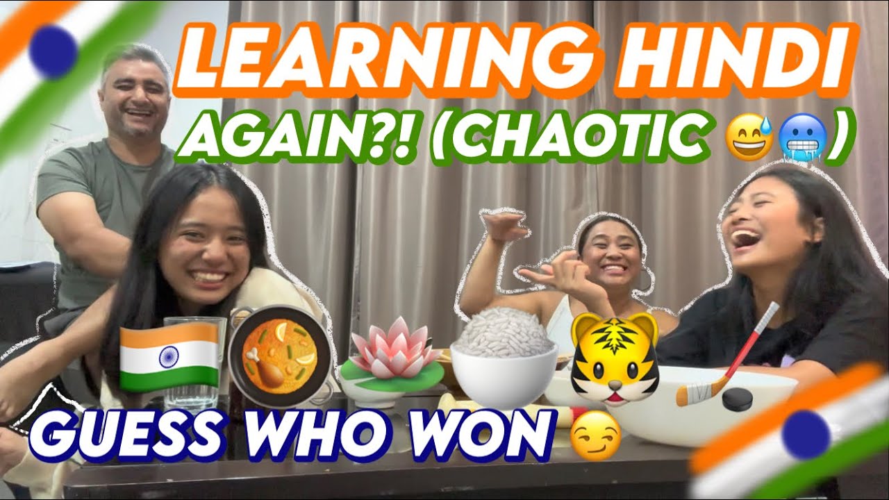 LEARNING HINDI🇮🇳 again?…😅 CHAOTIC BUT GUESS WHO WINS 😏 SHOCKING HINDI SPEAKING SKILLS 🙏🏼