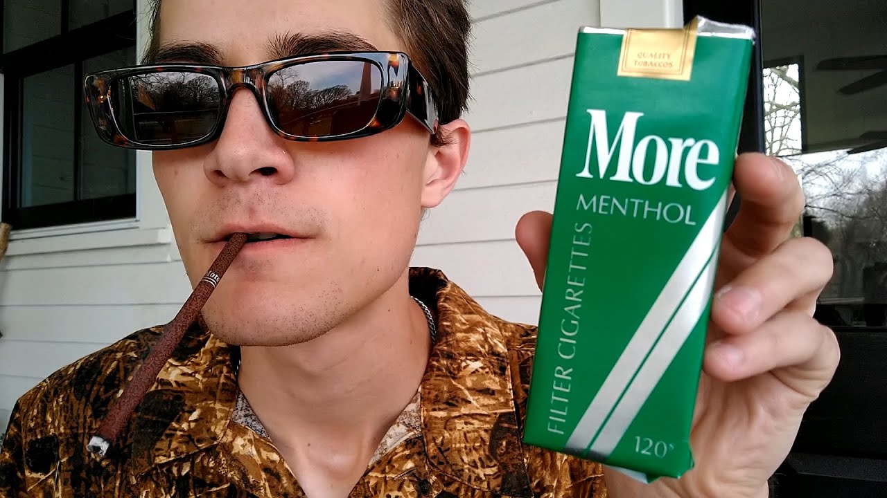 Smoking a More Green Menthol Cigarette - Review