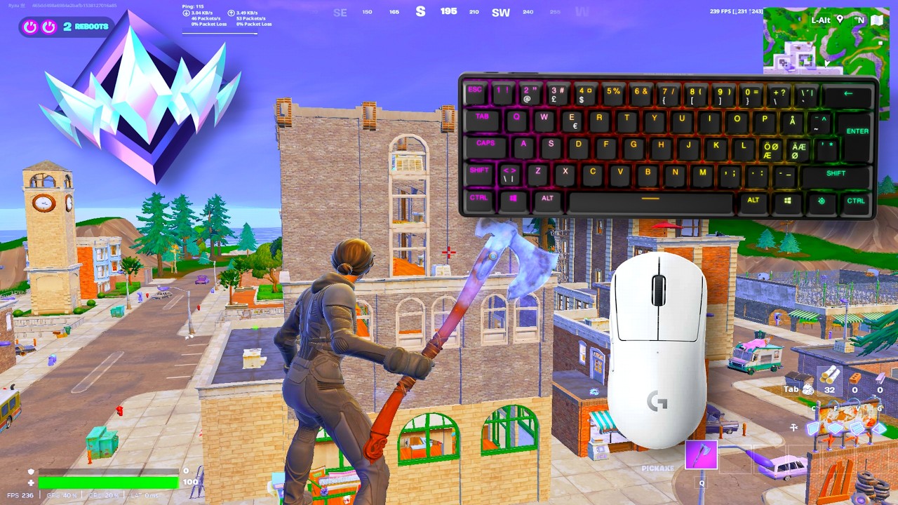 Apex Pro Mini Keyboard ASMR 😴 Unreal Ranked Reload Gameplay ⭐