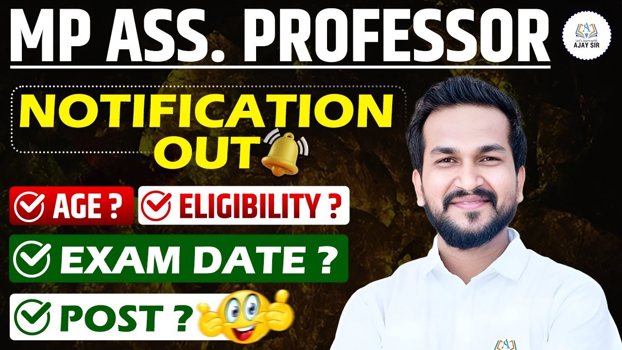 MP ASSISTANT PROFESSOR NOTIFICATION 2026 II MP ASSISTANT PROFESSOR ENGLISH SYLLABUS