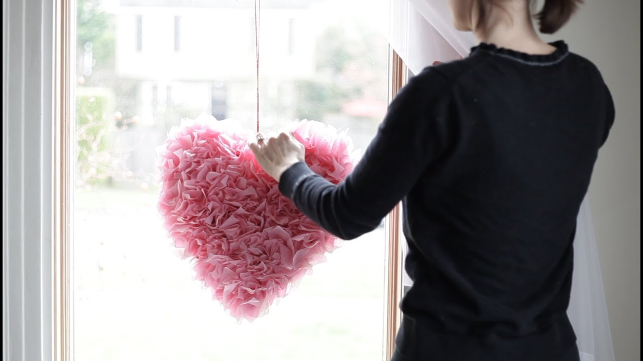 Paper & Wine: Valentine's Paper Heart Decoration - Snow Day Happy Hour Craft