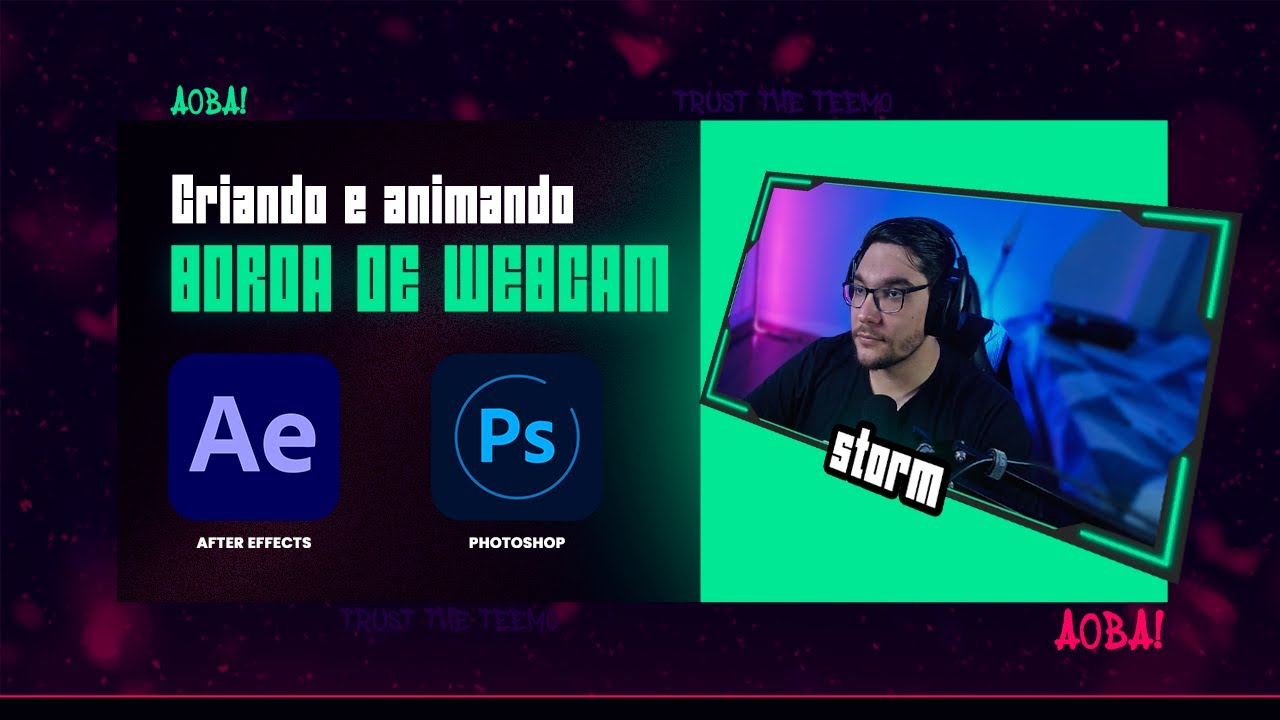 Criando e Animando borda de Webcam! #tutorial #aftereffects #photoshop