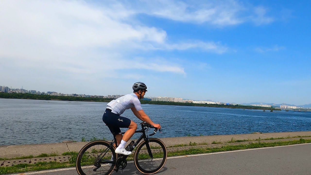 [라이딩14] 한강에서 양평 두물머리  (feat. 파박! 버터버거!) 70km