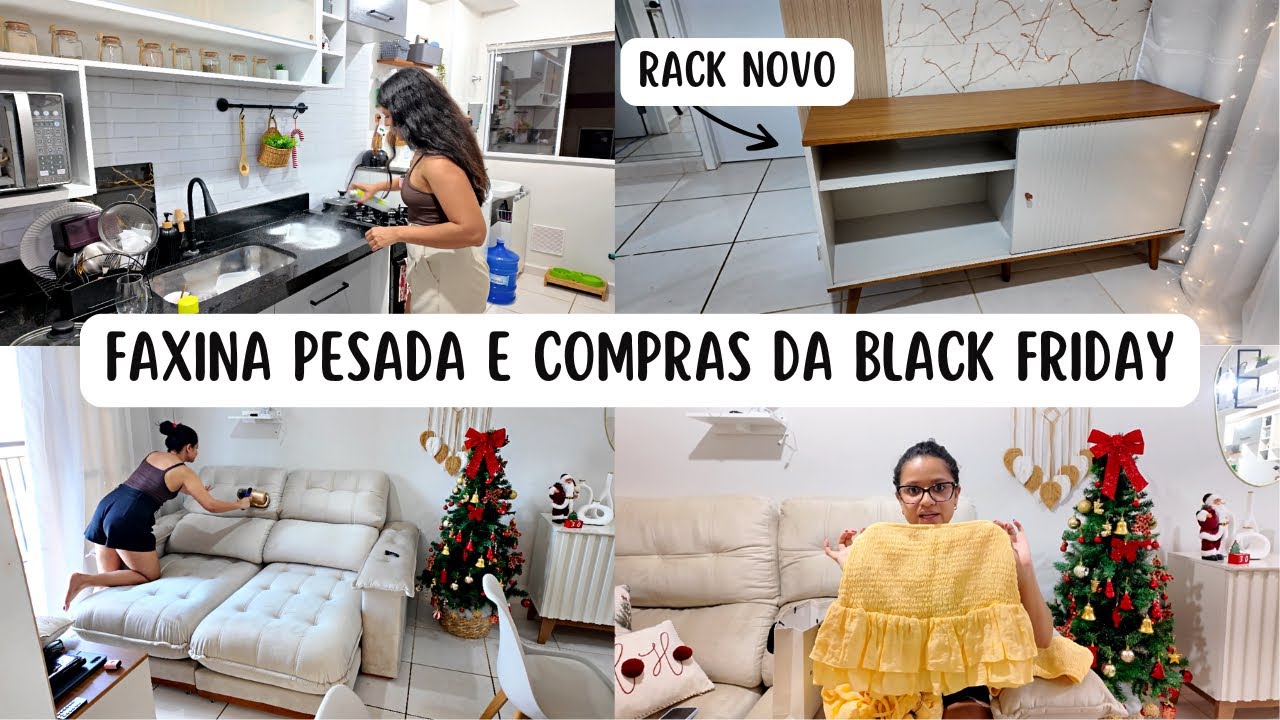 SUPER VLOG - Chegou nosso rack, fiz faxina pesada, comprei um mini aspirador e muitas roupas!