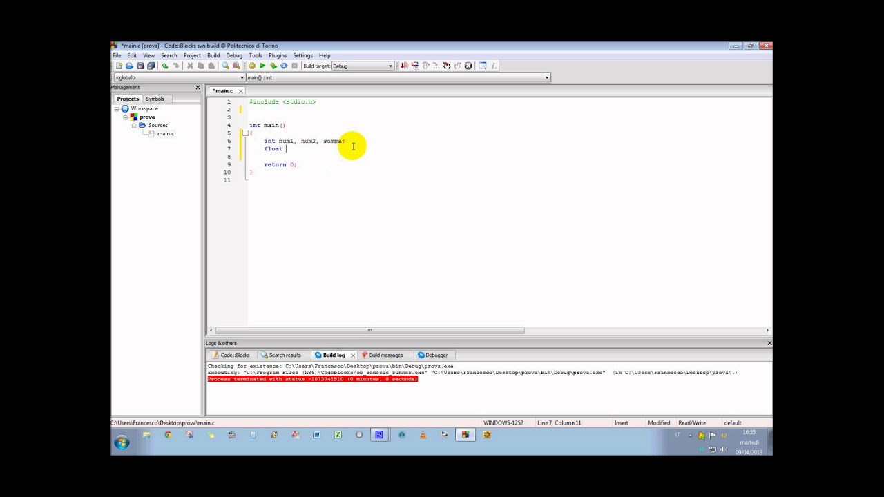 TUTORIAL Programmazione in C #1  (printf-scanf)