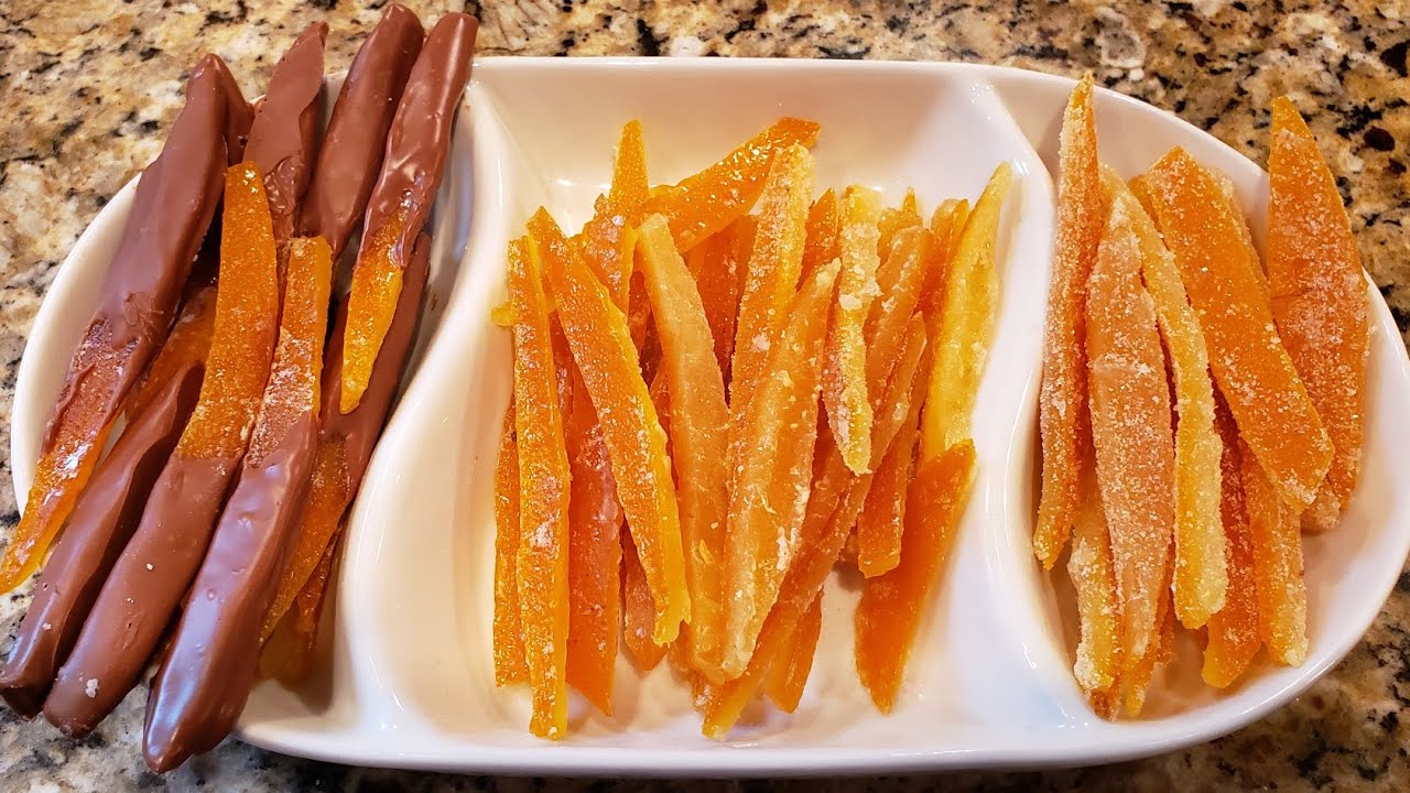 Casca de laranja cristalizada á minha maneira.