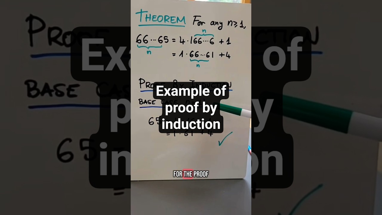 An example of proof by induction, and numbers in different bases #math #proof #induction #stem