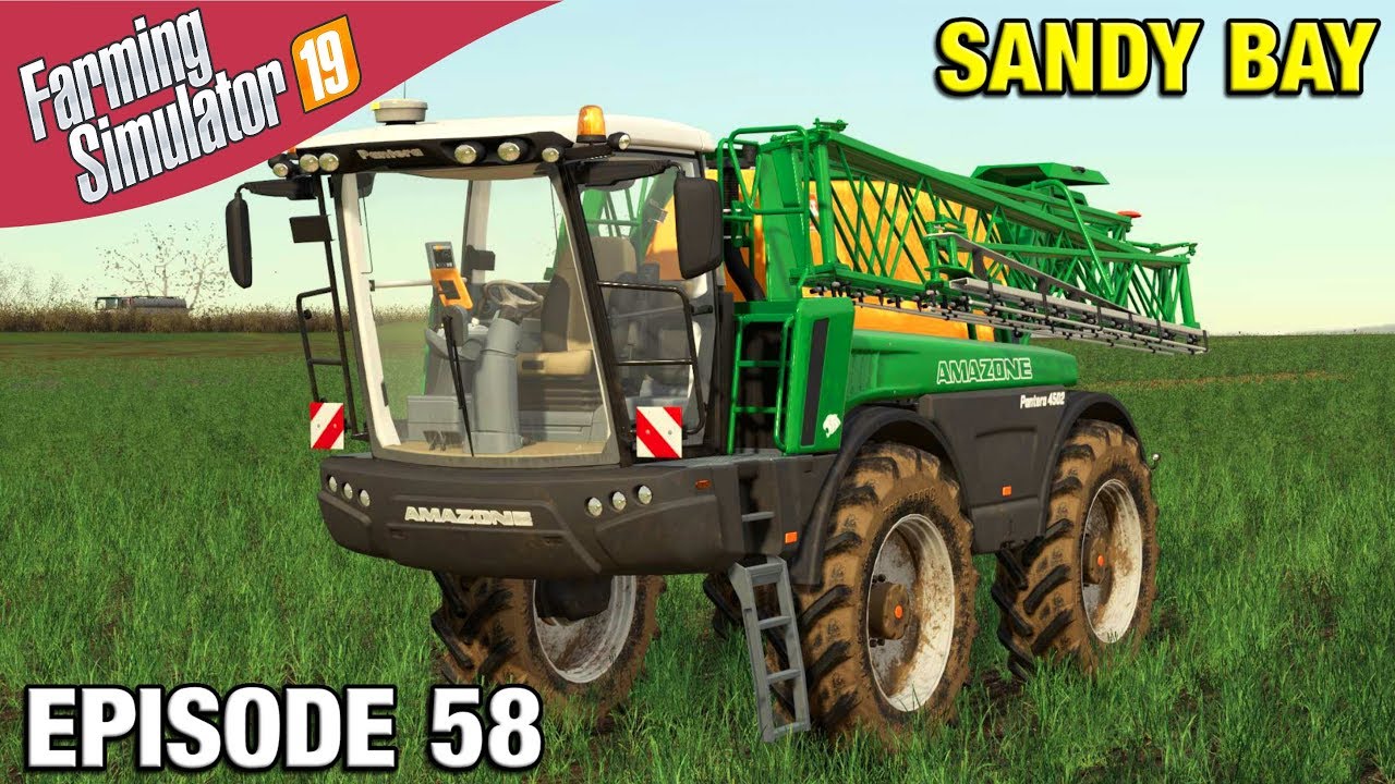 AMAZONE SPRAYER Farming Simulator 19 Timelapse - Sandy Bay Seasons FS19 Ep 58