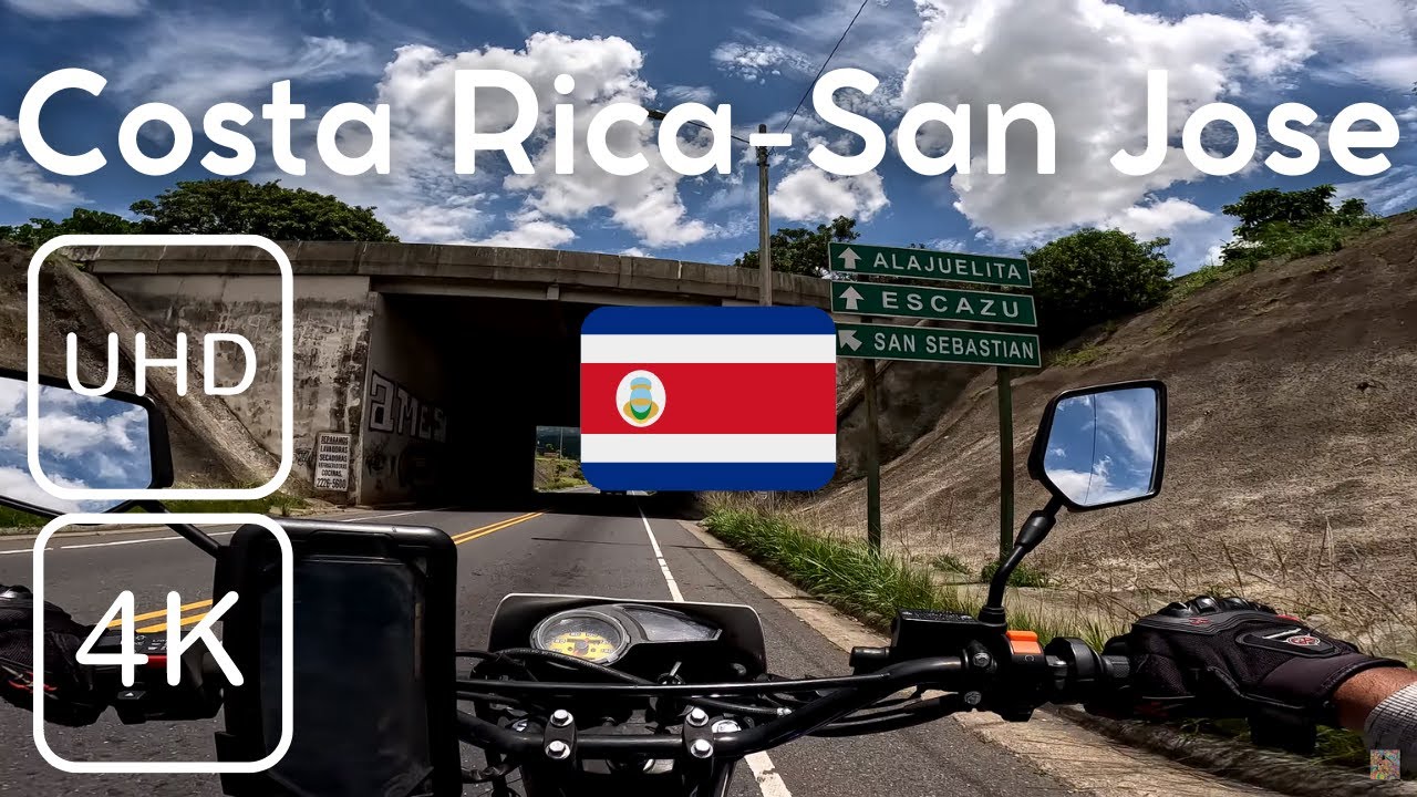 Ruta en moto POV: Desde Mata Redonda hasta Escazú, San José, Costa Rica I 4K I GoPro