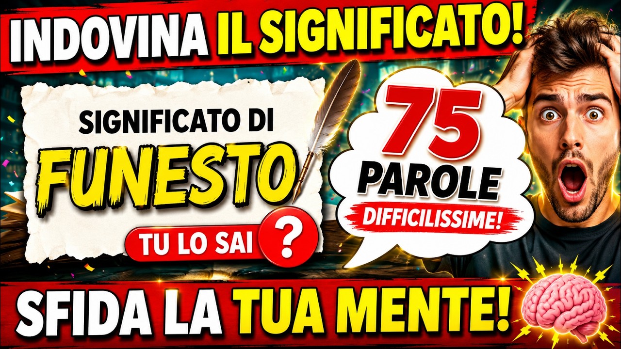 QUIZ LINGUISTICO | 75 parole che mettono in crisi chiunque
