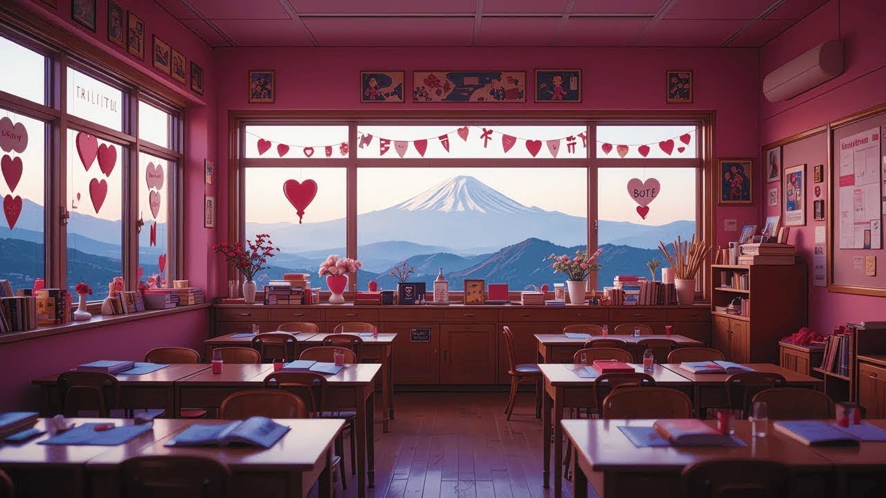 Music for Classroom with Lofi Music Study | Valentines Day Background Classroom