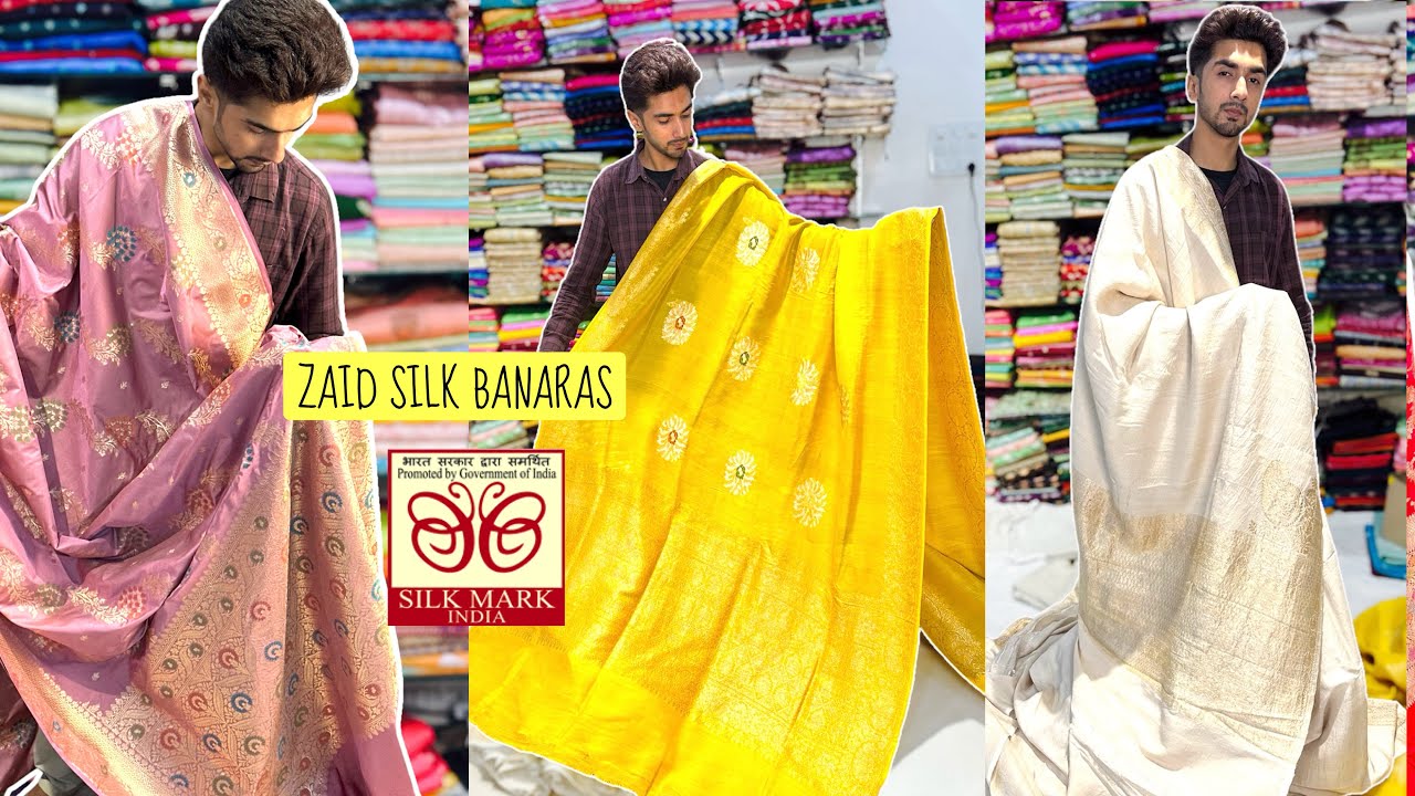 Banarasi Pure Khaddi Georgitte, Katan Silk, Tusser Georgitte, Matka Silk, Tissue, Jamdani, @Zaidsilk