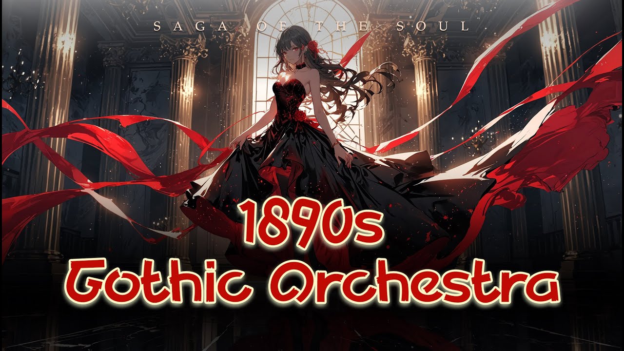 1890s Deep Cello & Orchestra | Crimson Heels Echo - Gothic Marble Symphony