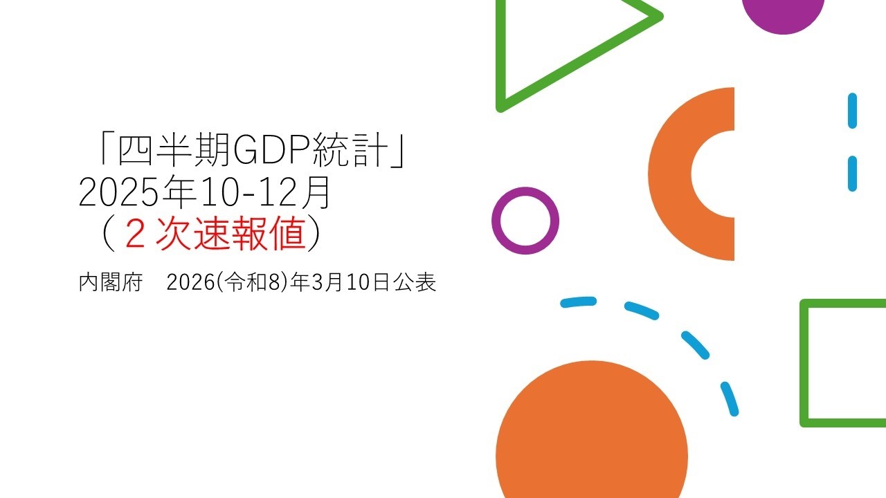 四半期GDP統計2025年10-12月（第2速報）