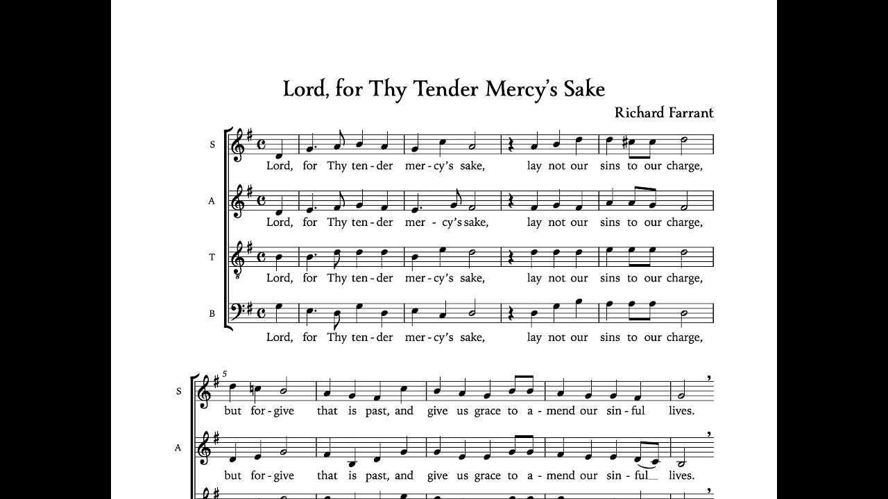 Lord, for Thy tender mercy's sake • Farrant