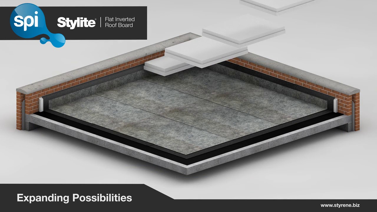 How to install Stylite Expanded Polystyrene (EPS) Inverted Flat Roof Insulation Boards.