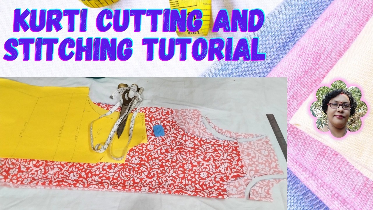 KURTI CUTTING AND STITCHING FOR BEGINNERS #kurticuttingandstitching #patterns  #stitchingtutorial