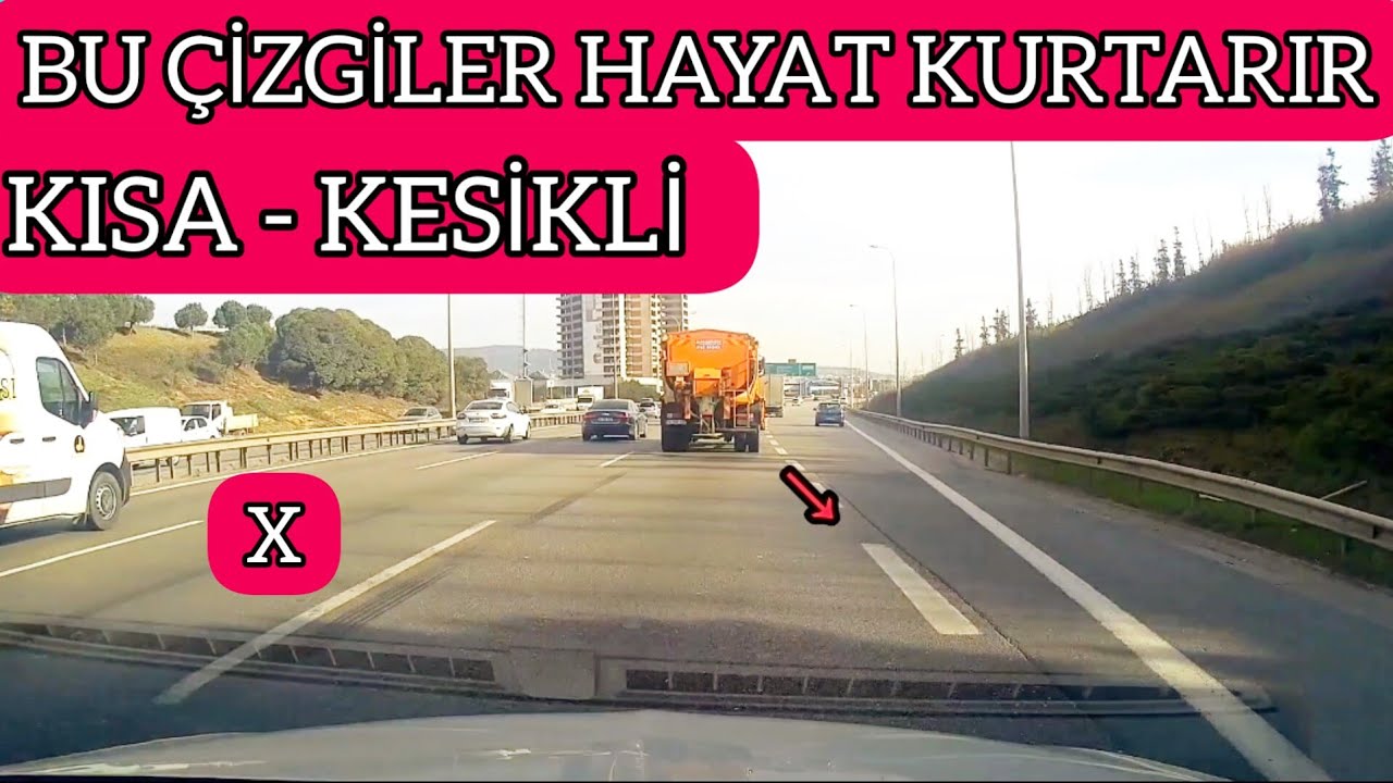 Bu Yol Çizgilerinin Normal Kesik Çizgiden Farkı Ne ? #kısakesikçizgiler